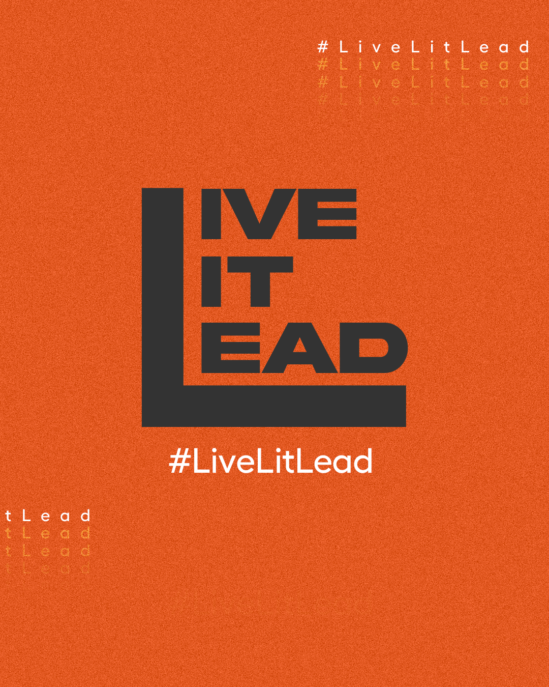 Live Lit Lead Vibrant Orange Brand Logo
